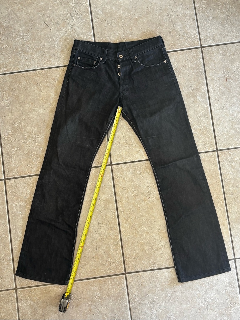 Men's Black Straight-Leg Jeans